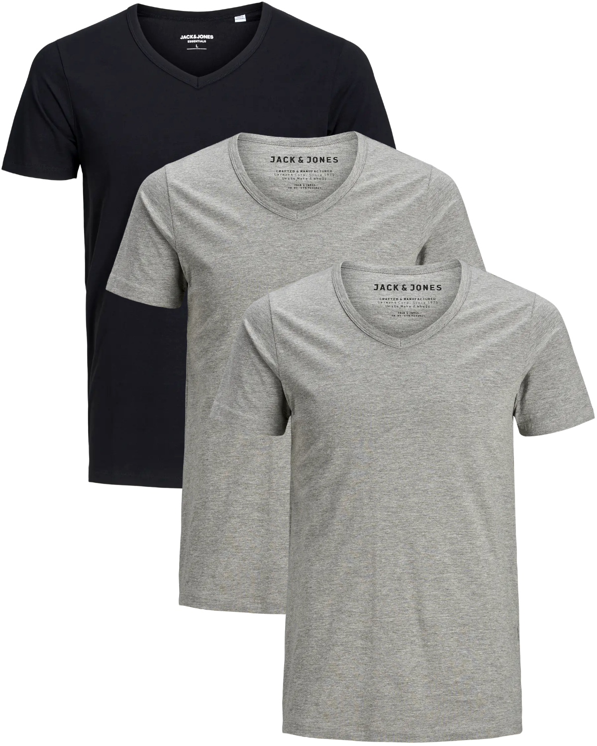 Jack & Jones 3er Pack V-Neck Basic T-Shirts