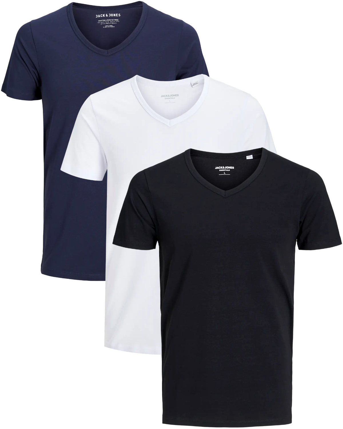Jack & Jones 3er Pack V-Neck Basic T-Shirts