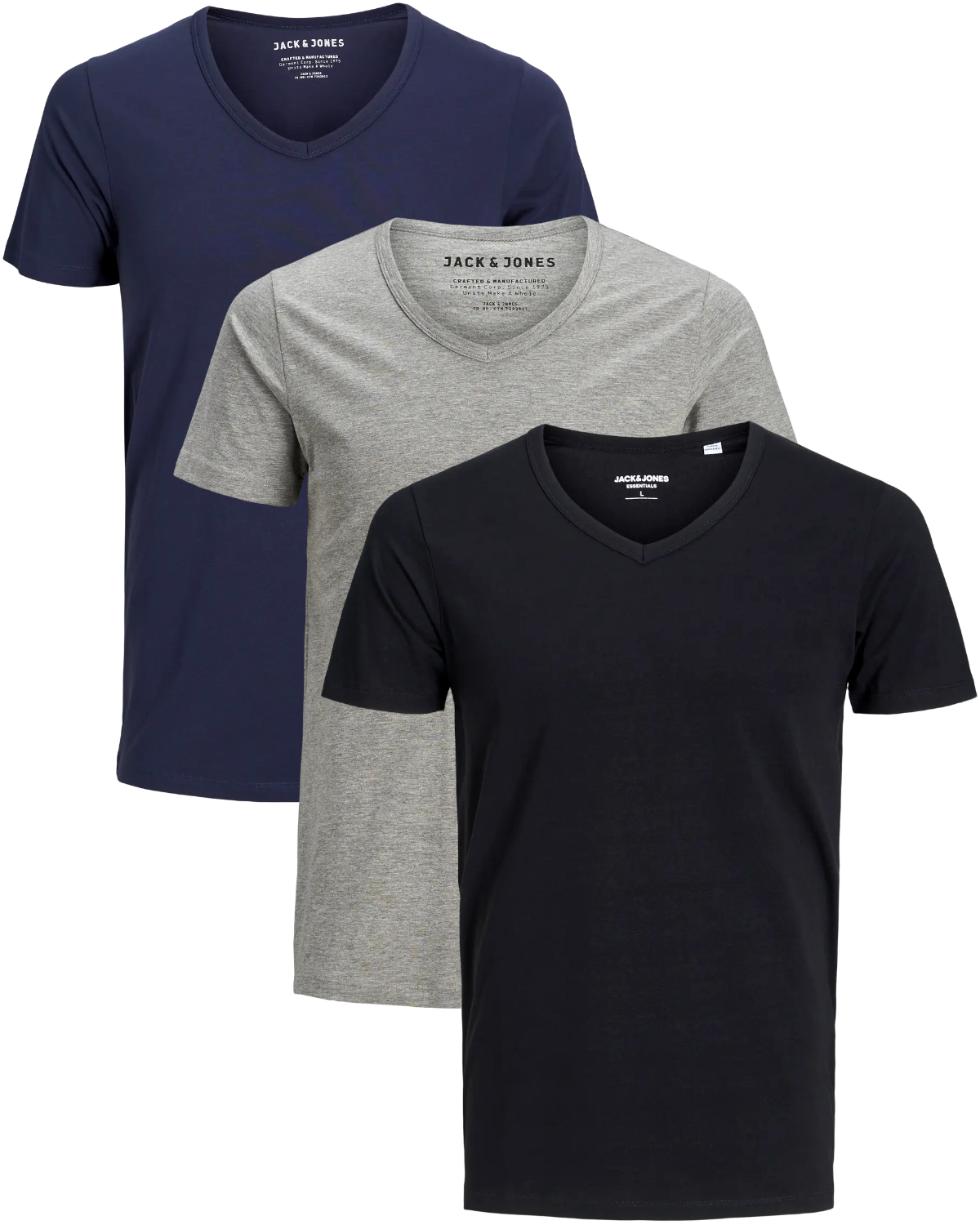 Jack & Jones 3er Pack V-Neck Basic T-Shirts