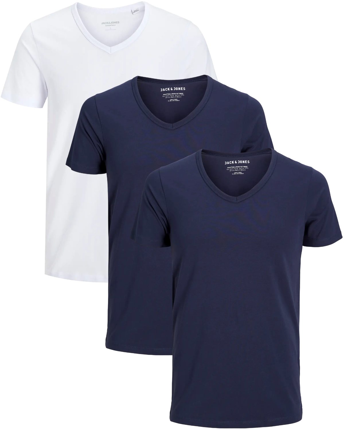 Jack & Jones 3er Pack V-Neck Basic T-Shirts