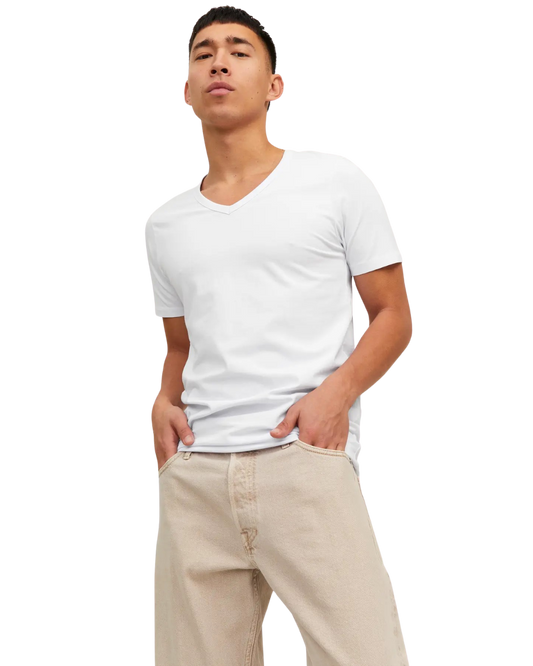 Jack & Jones Basic T-Shirt mit V-Ausschnitt