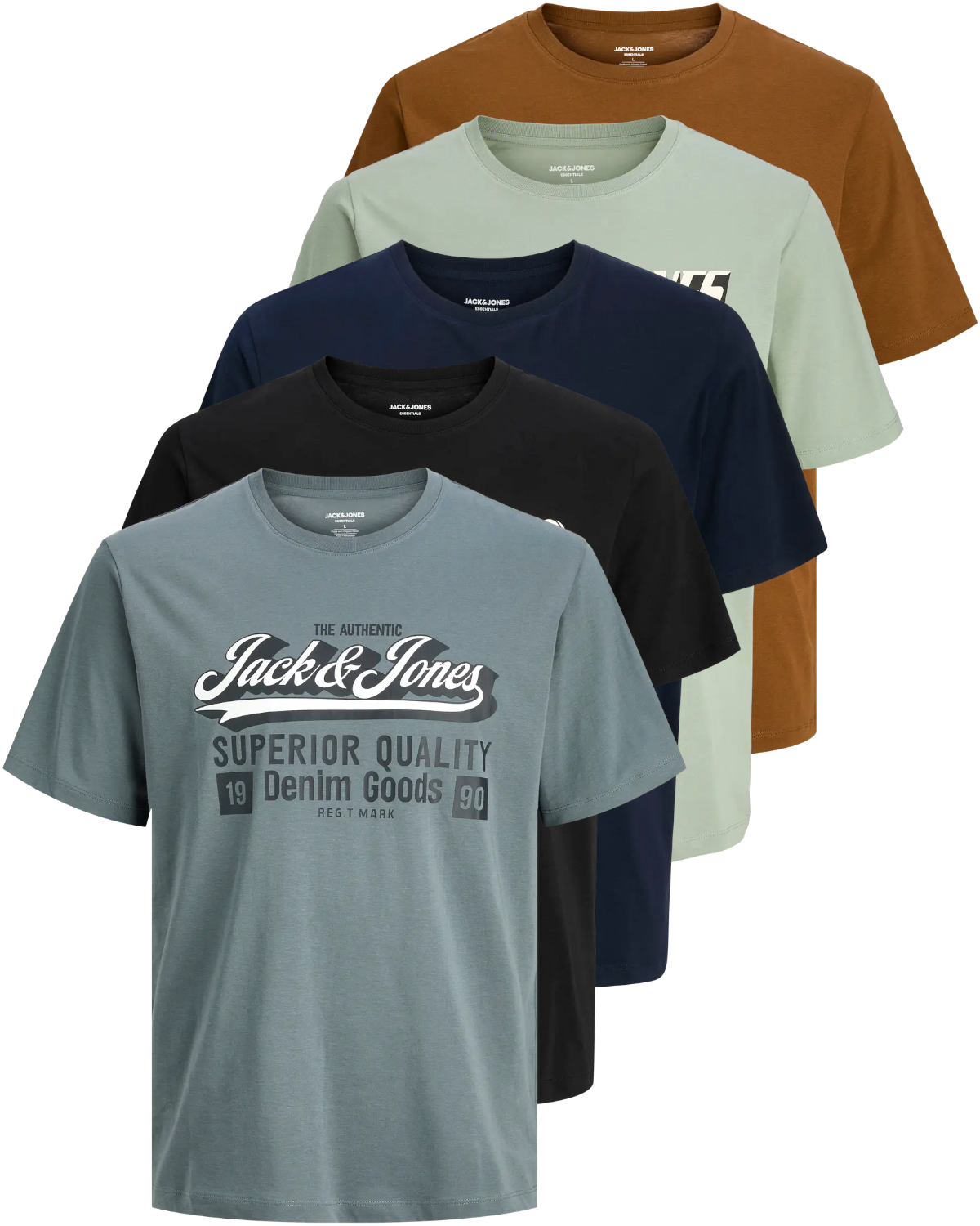 Jack & Jones 5er Pack Logo T-Shirts