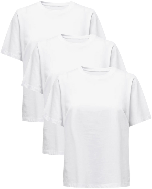 Only Basic T-Shirt O-Neck 3er Pack