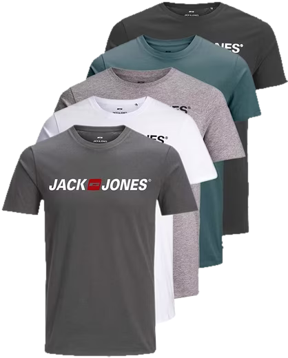 Jack & Jones 5er Pack Logo T-Shirts