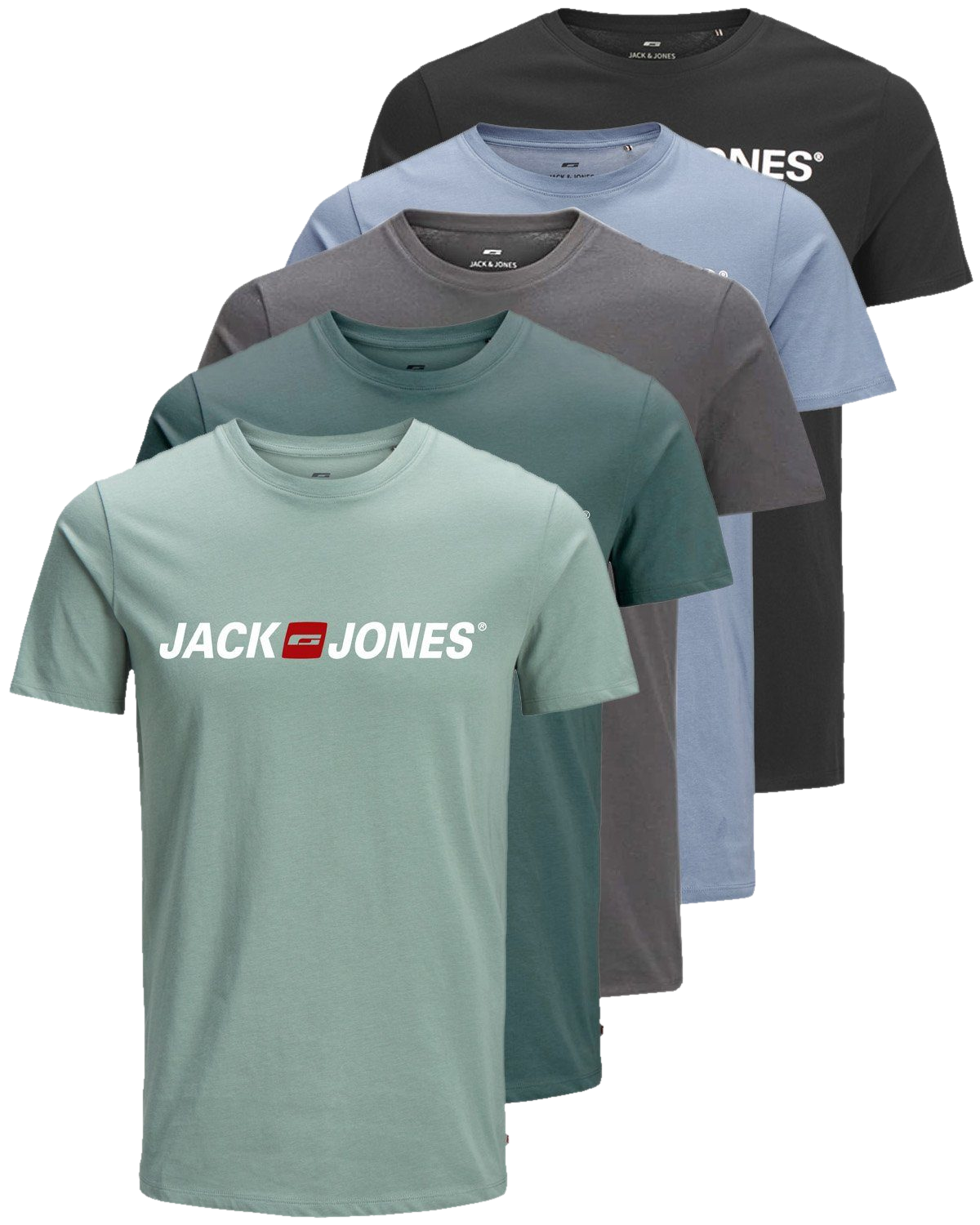 Jack & Jones 5er Pack Logo T-Shirts