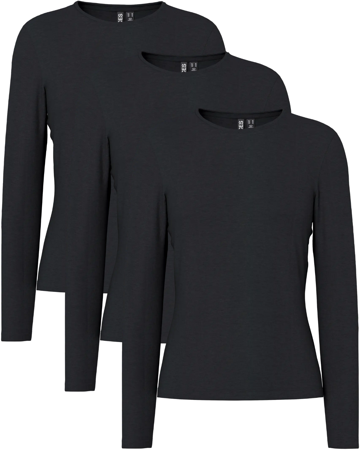 Pieces Basic Langarmshirt im 3er Pack
