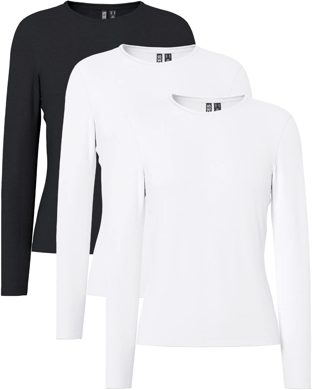 Pieces Basic Langarmshirt im 3er Pack