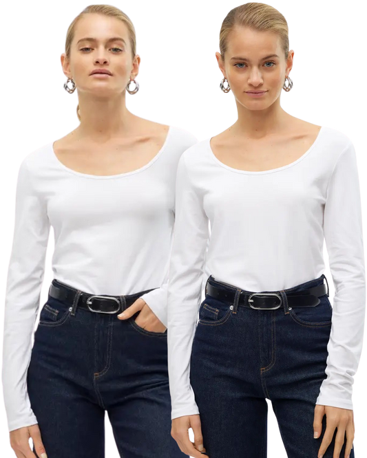 Vero Moda Basic Langarmshirt Doppelpack