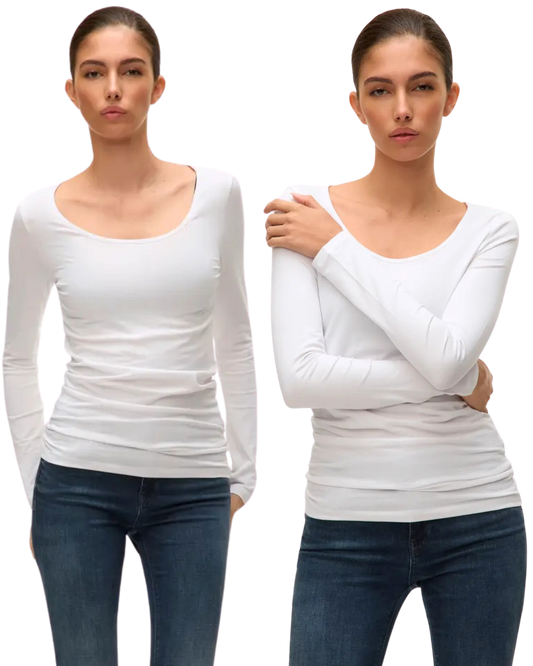 Vero Moda Basic Langarmshirt Doppelpack