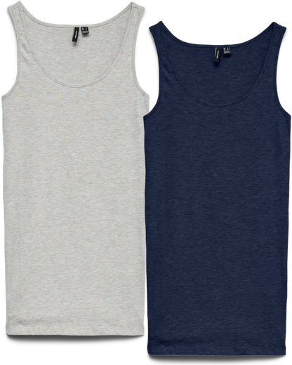 Vero Moda Long Basic Tanktop Doppelpack