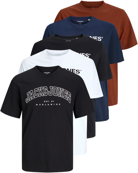 Jack & Jones 5er-Pack Big Size Logo T-Shirts