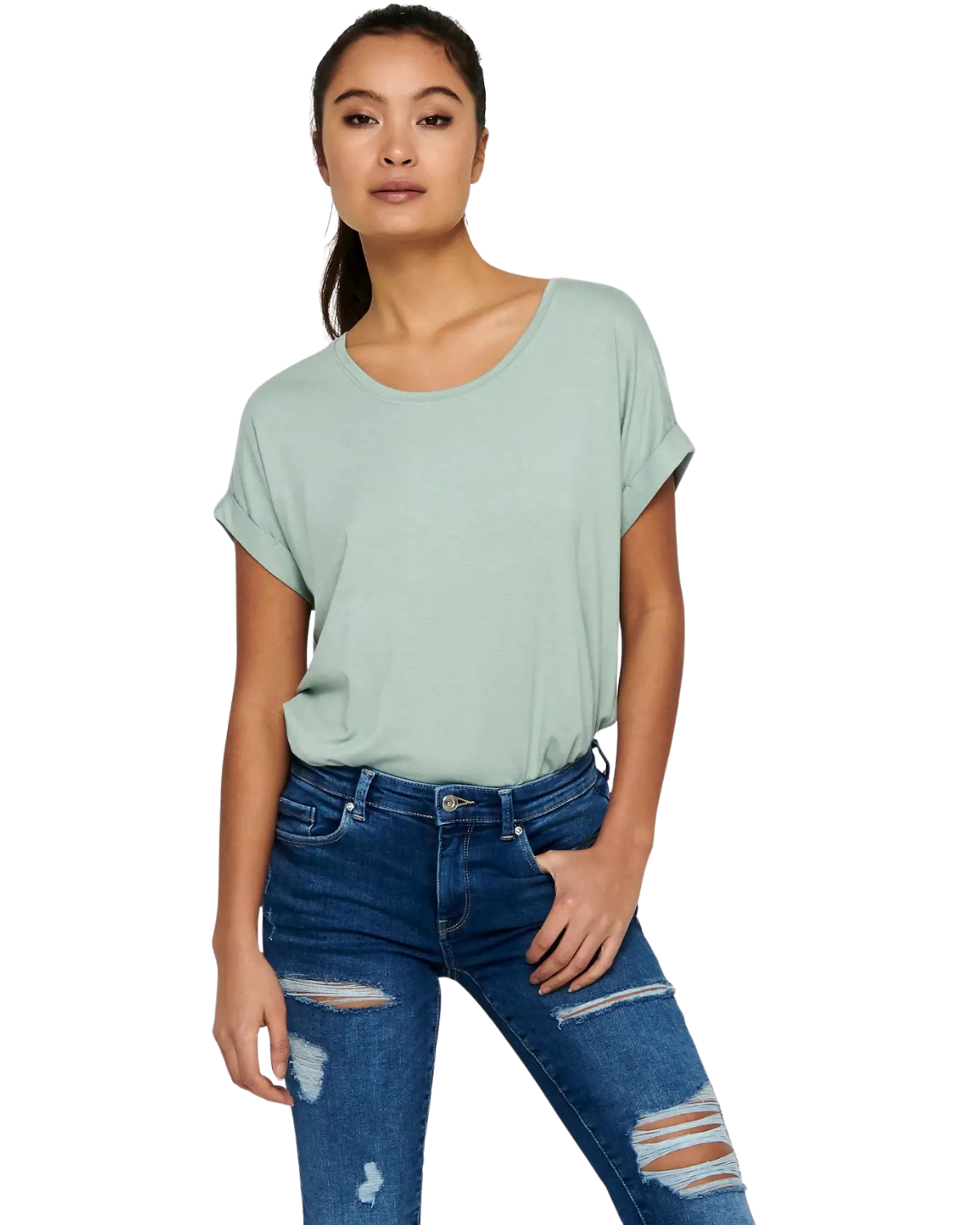 Only T-Shirt Stilvolles Basic Shirt mit Rundhalsausschnitt