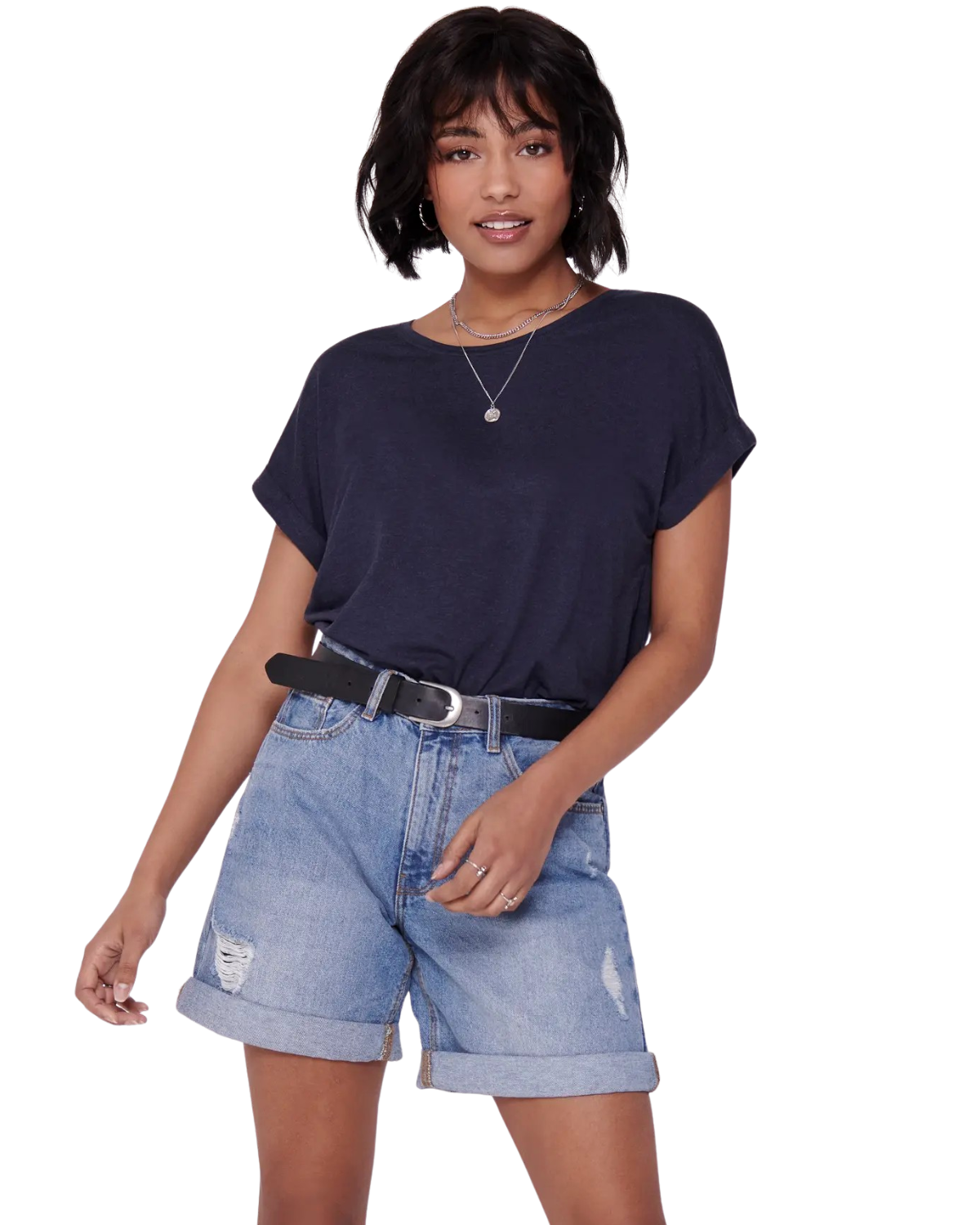 Only T-Shirt Stilvolles Basic Shirt mit Rundhalsausschnitt