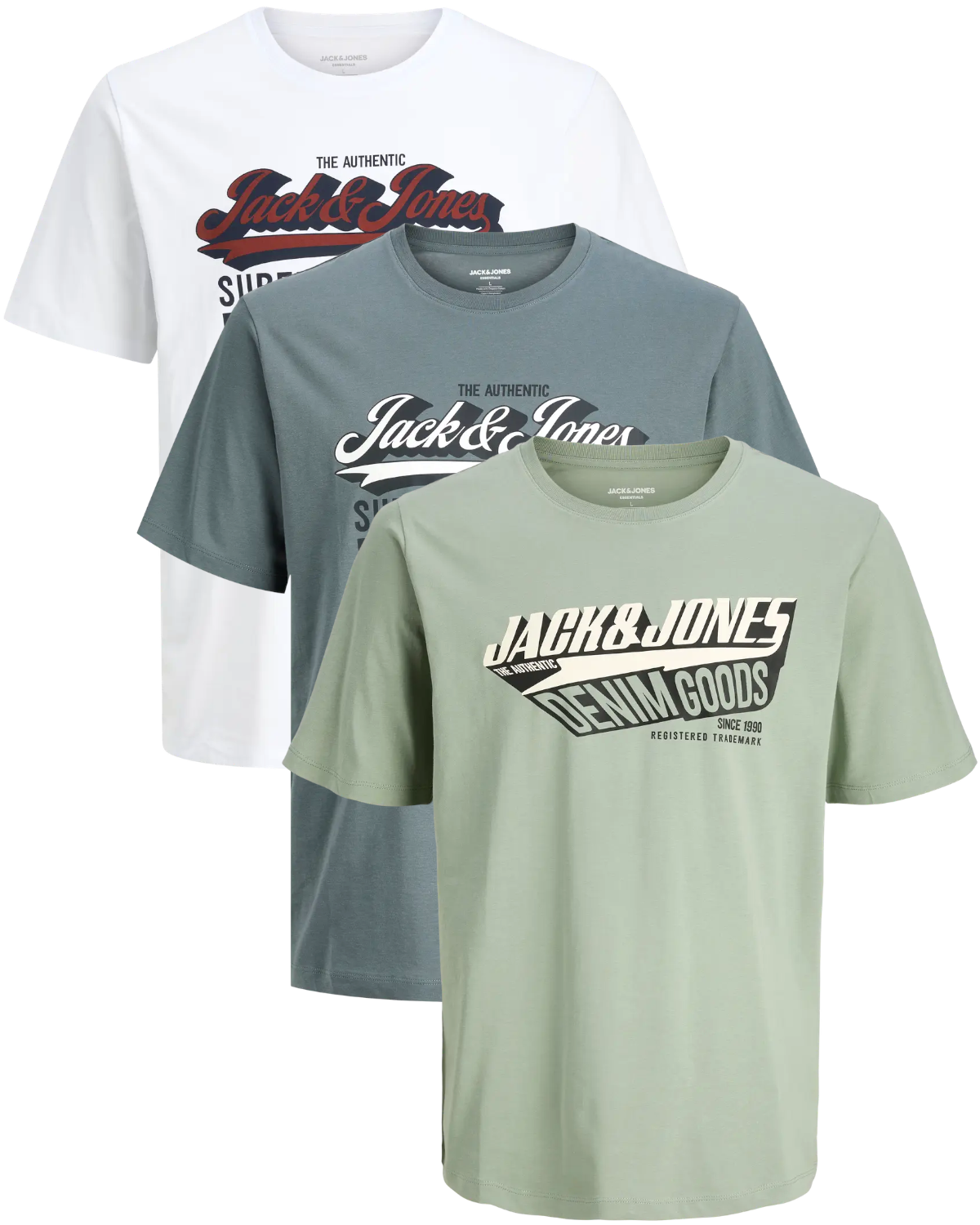 Jack & Jones 3er Pack Logo T-Shirts