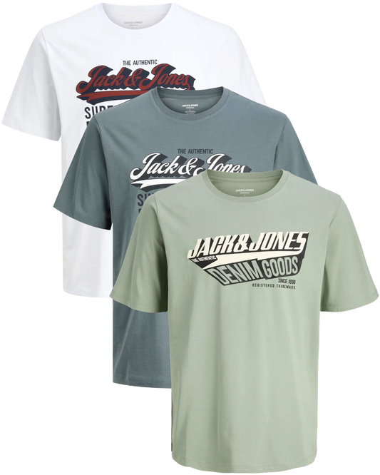 Jack & Jones 3er Pack Logo T-Shirts