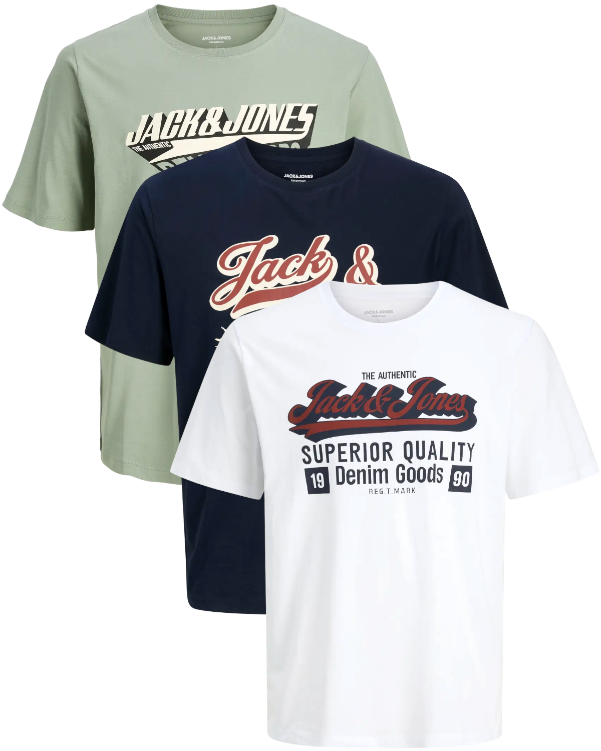 Jack & Jones 3er Pack Logo T-Shirts