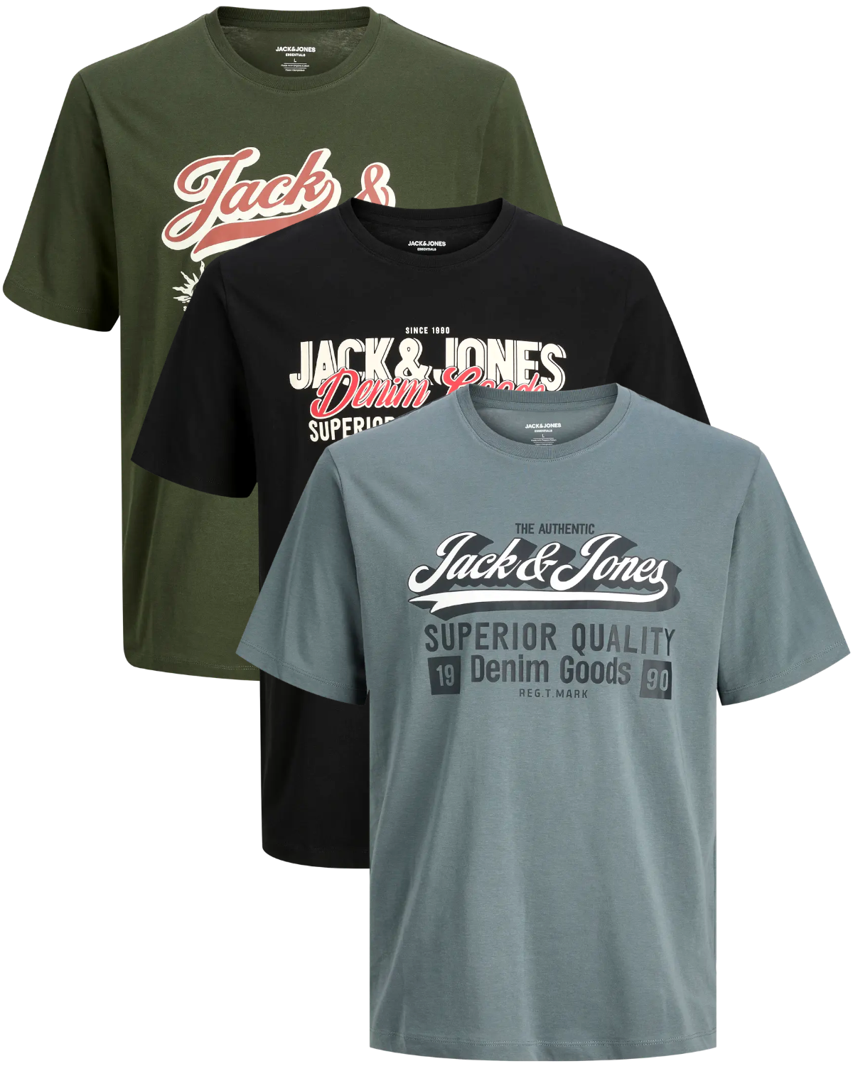 Jack & Jones 3er Pack Logo T-Shirts