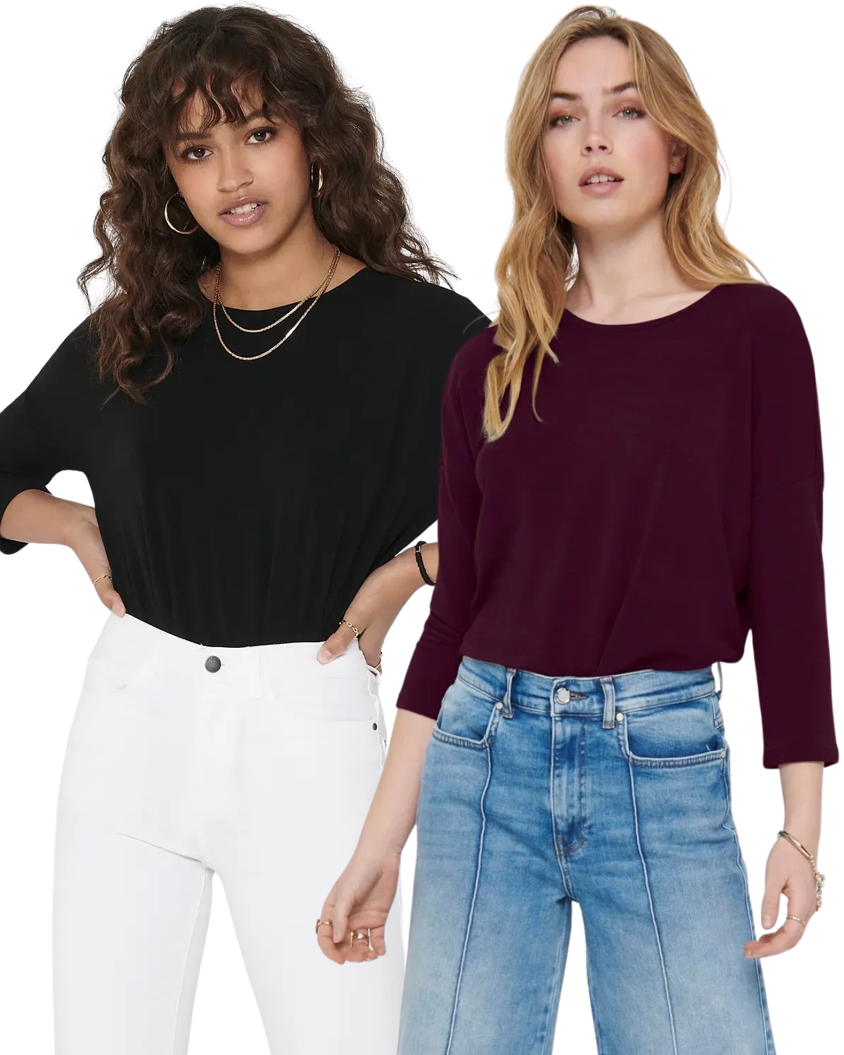 Only 3/4 Doppelpack Langarmshirt