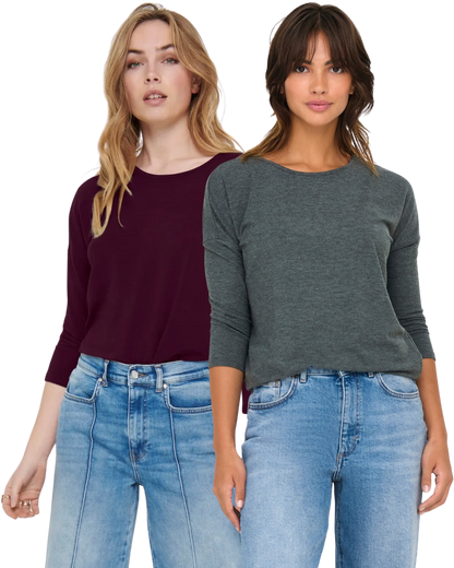 Only 3/4 Doppelpack Langarmshirt