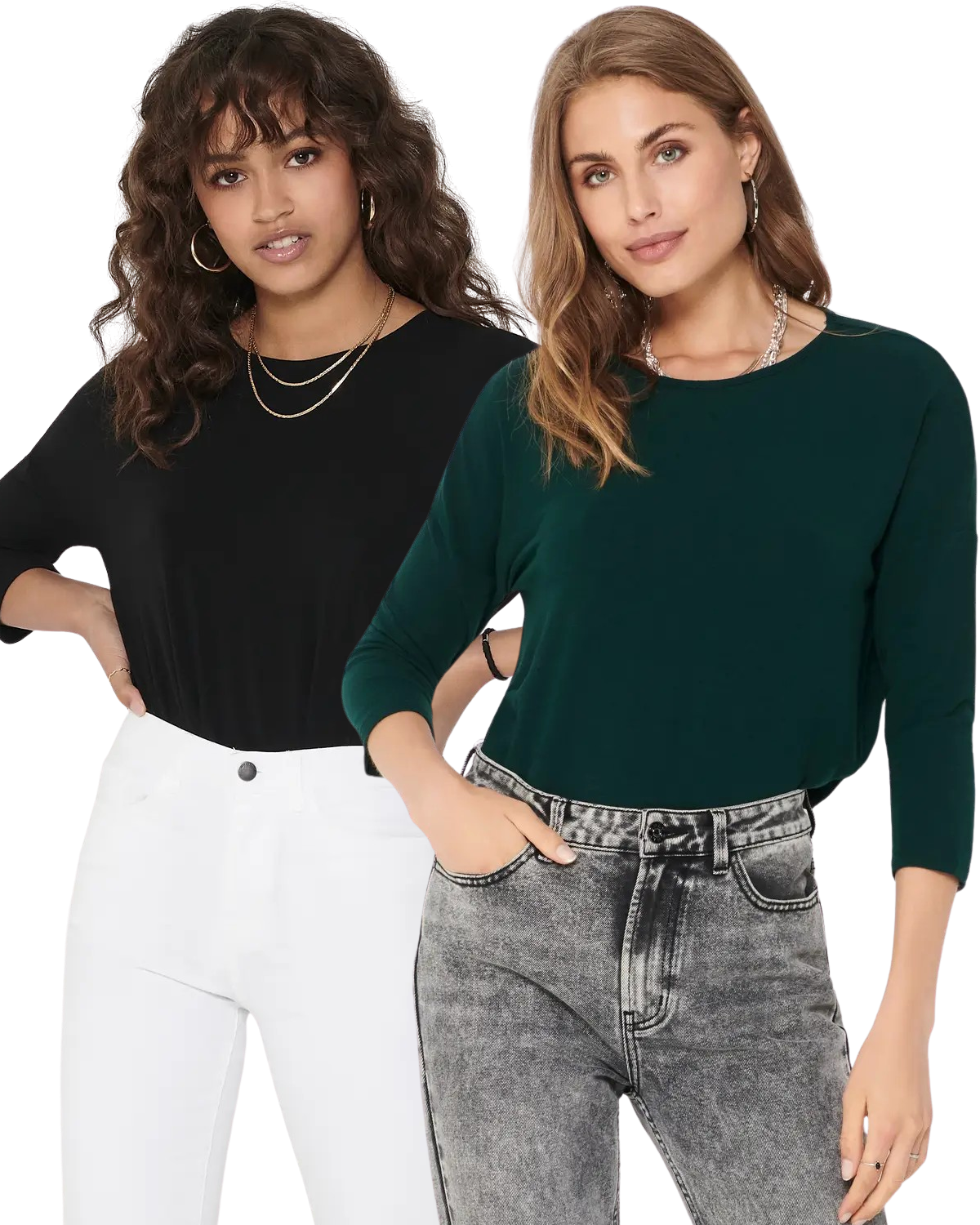 Only 3/4 Doppelpack Langarmshirt