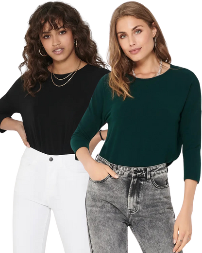 Only 3/4 Doppelpack Langarmshirt