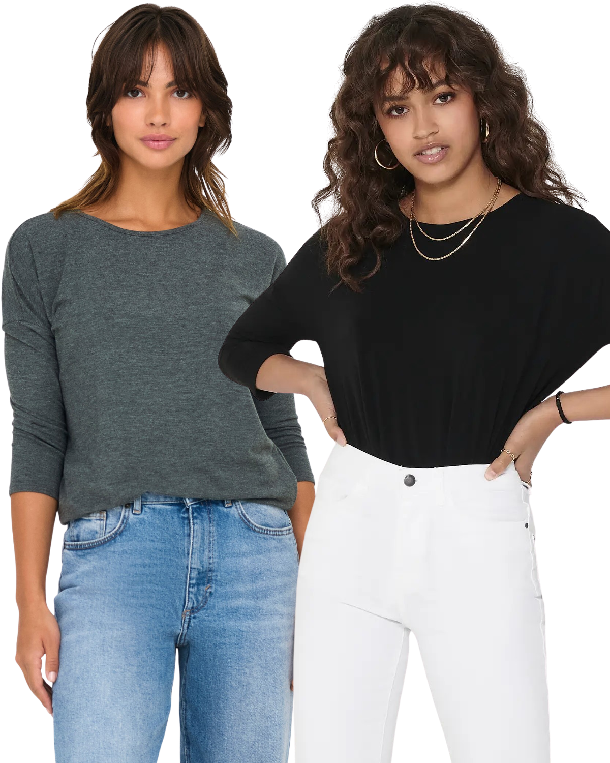 Only 3/4 Doppelpack Langarmshirt