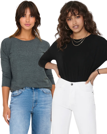 Only 3/4 Doppelpack Langarmshirt