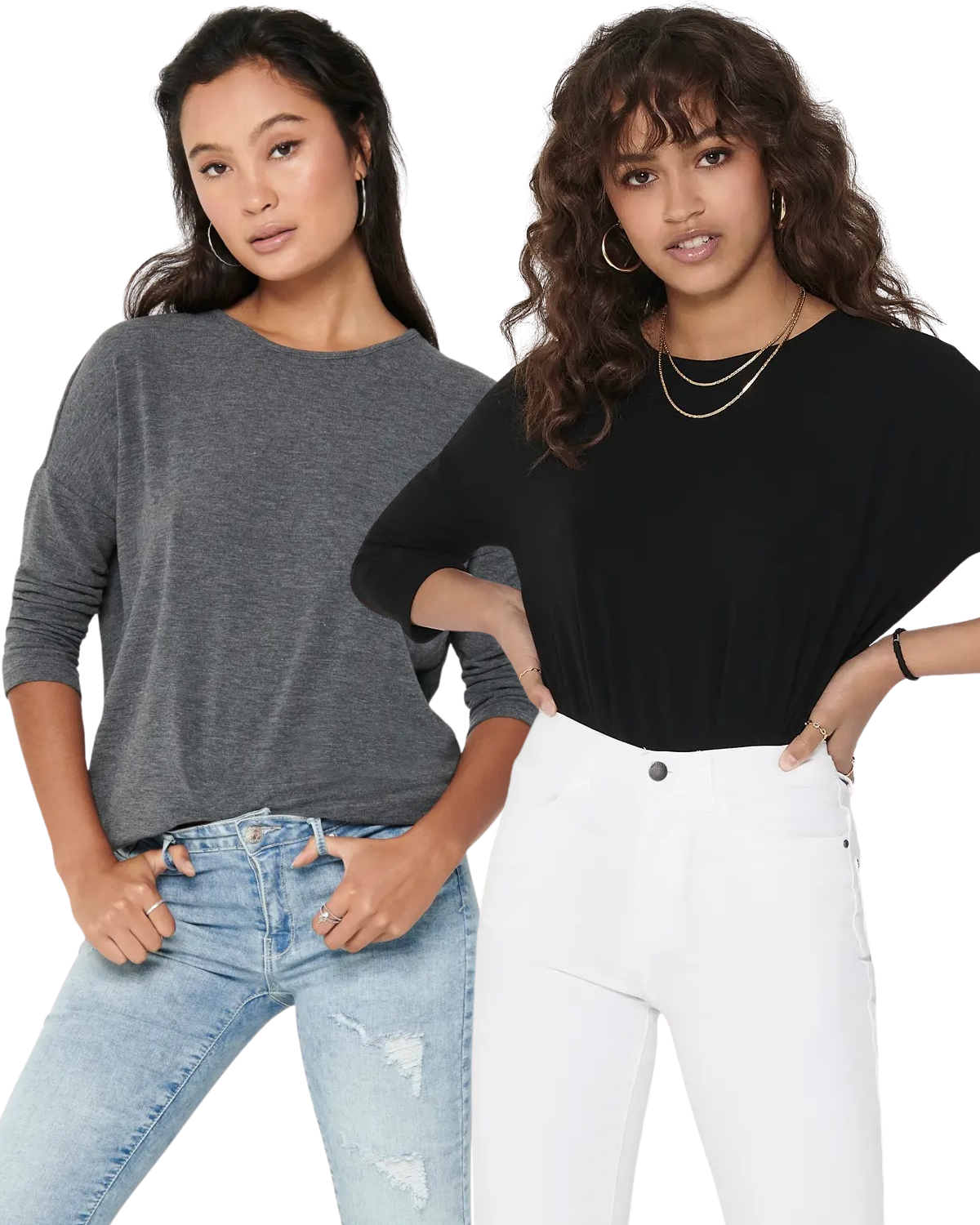 Only 3/4 Doppelpack Langarmshirt