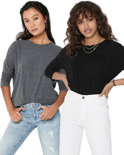 Only 3/4 Doppelpack Langarmshirt