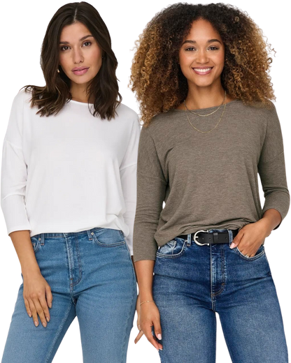 Only 3/4 Doppelpack Langarmshirt