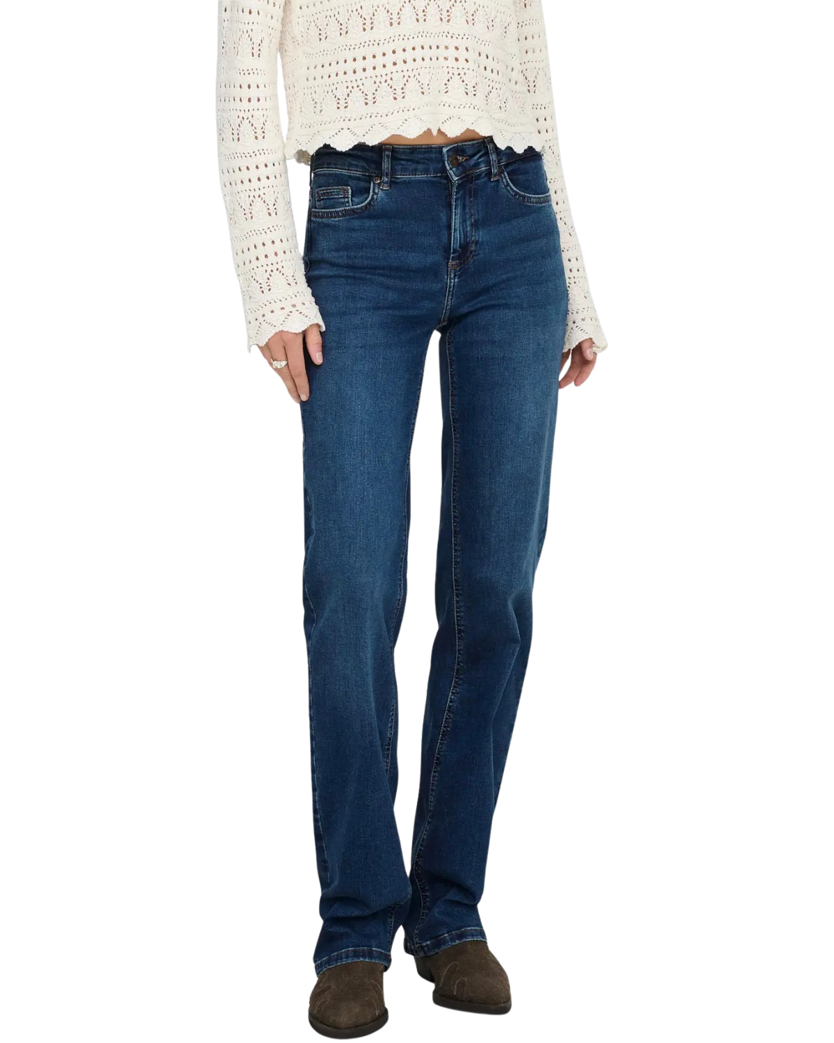 Only Blush Straight Fit Mid Waist Jeans