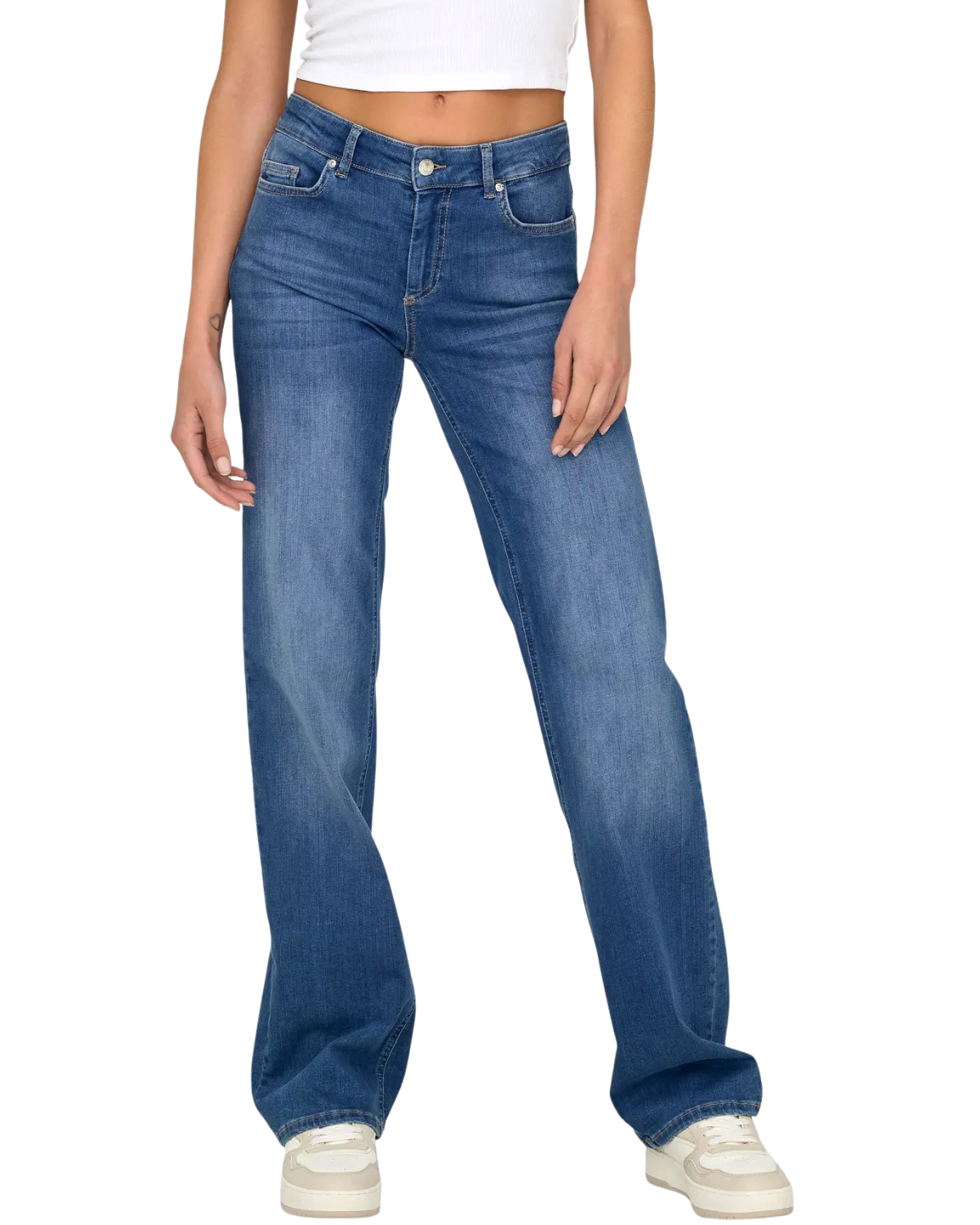 Only Blush Straight Fit Mid Waist Jeans