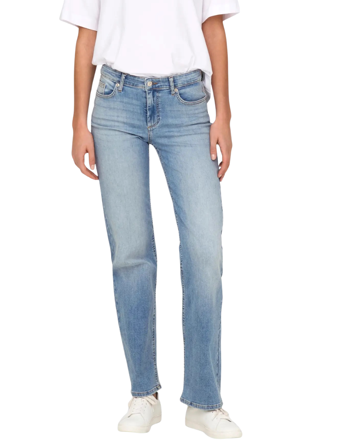 Only Blush Straight Fit Mid Waist Jeans