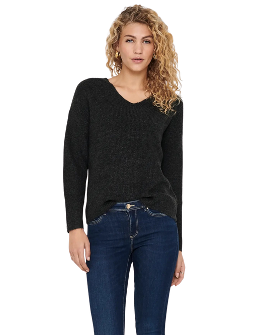 Only Camilla V-Neck Langarm Pullover