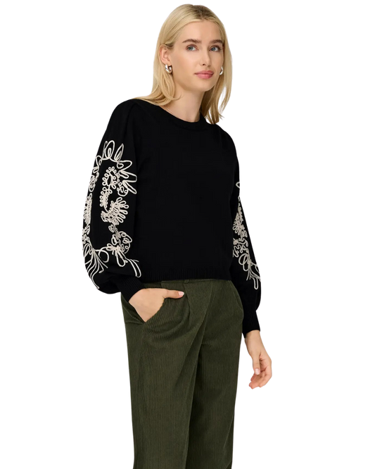 Only Magnolia Pullover mit Stickerei