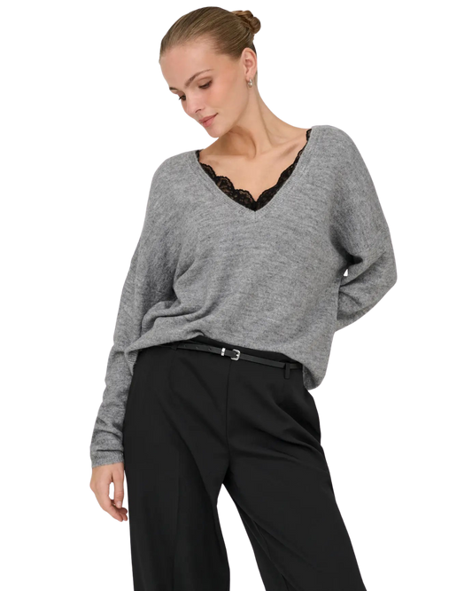 Only Manifesta Strickpullover mit Spitze