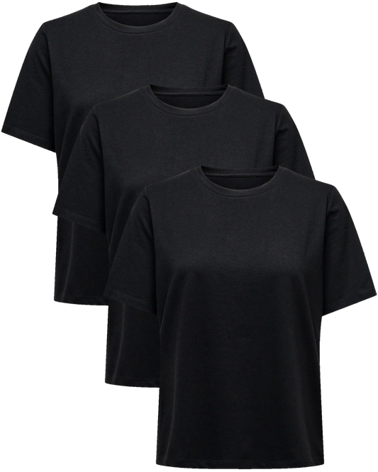 Only Basic T-Shirt O-Neck 3er Pack