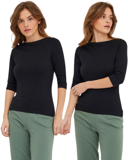 Vero Moda Basic 3/4 Arm Shirt Doppelpack