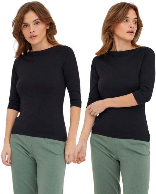 Vero Moda Basic 3/4 Arm Shirt Doppelpack