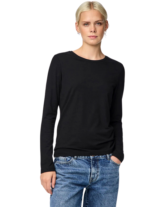 Pieces Basic Casual Langarmshirt