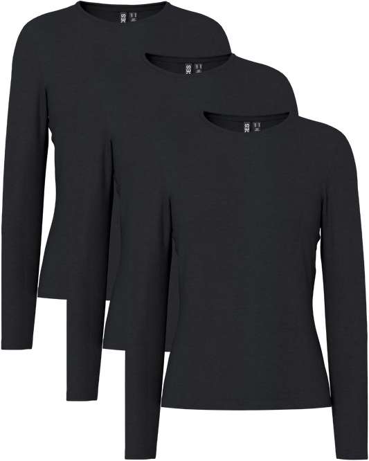 Pieces Basic Langarmshirt im 3er Pack