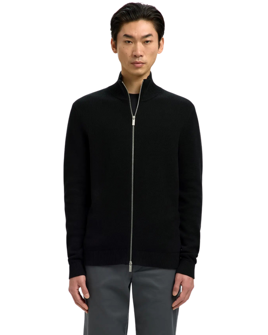Selected Dane Knit Structure Zip Pullover