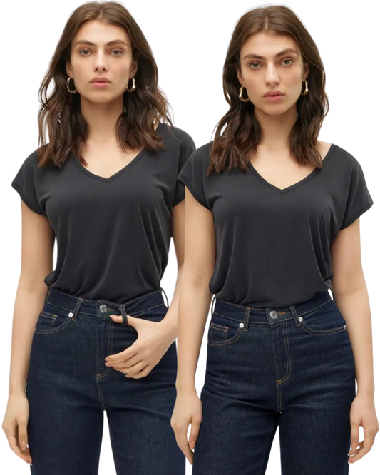 Vero Moda V-Neck T-Shirt Doppelpack