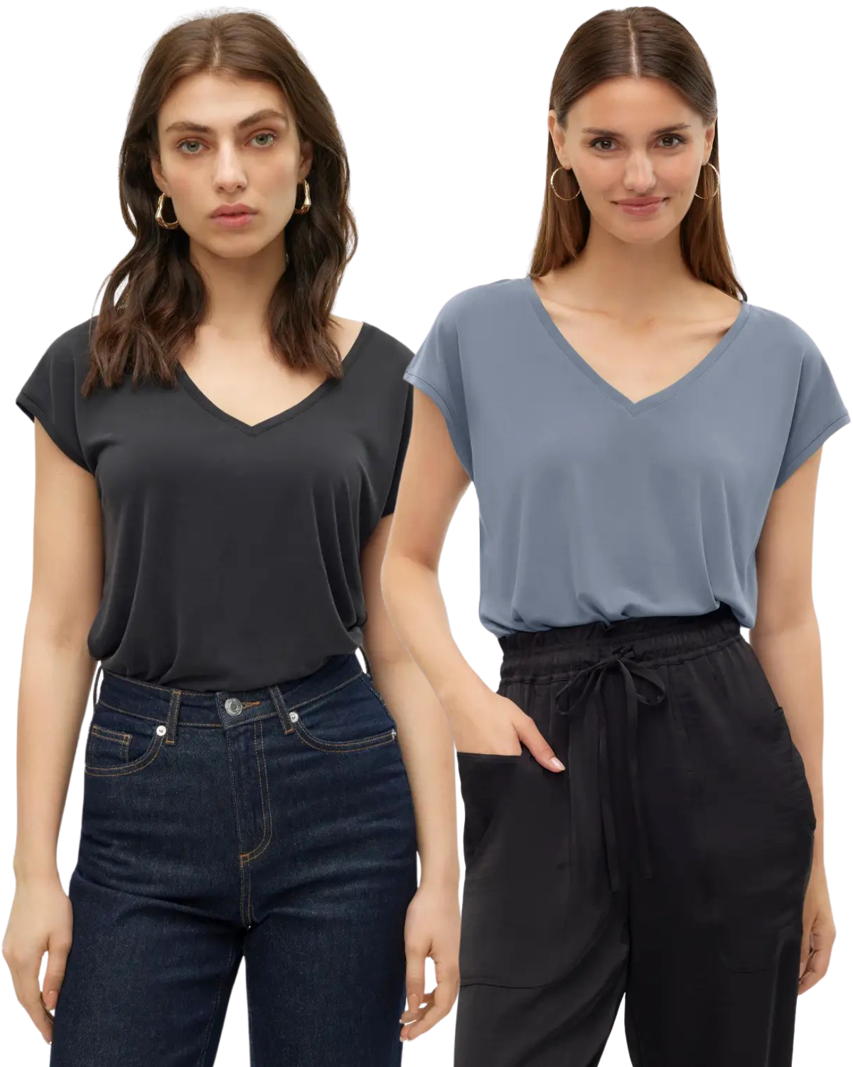 Vero Moda V-Neck T-Shirt Doppelpack