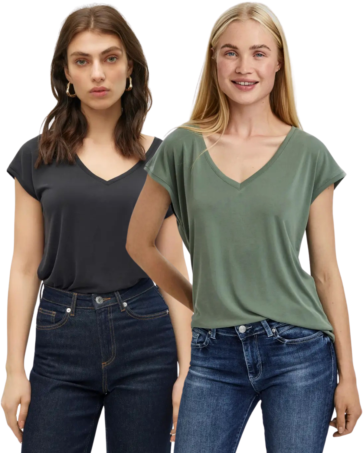 Vero Moda V-Neck T-Shirt Doppelpack