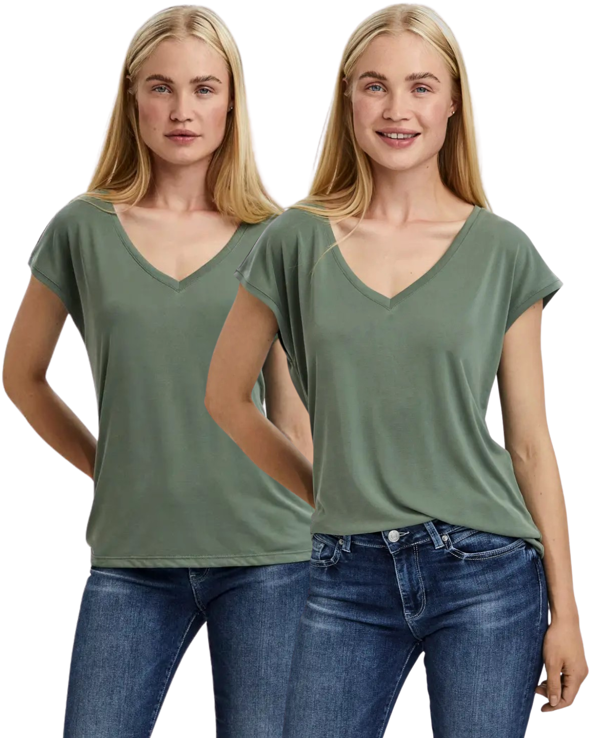 Vero Moda V-Neck T-Shirt Doppelpack