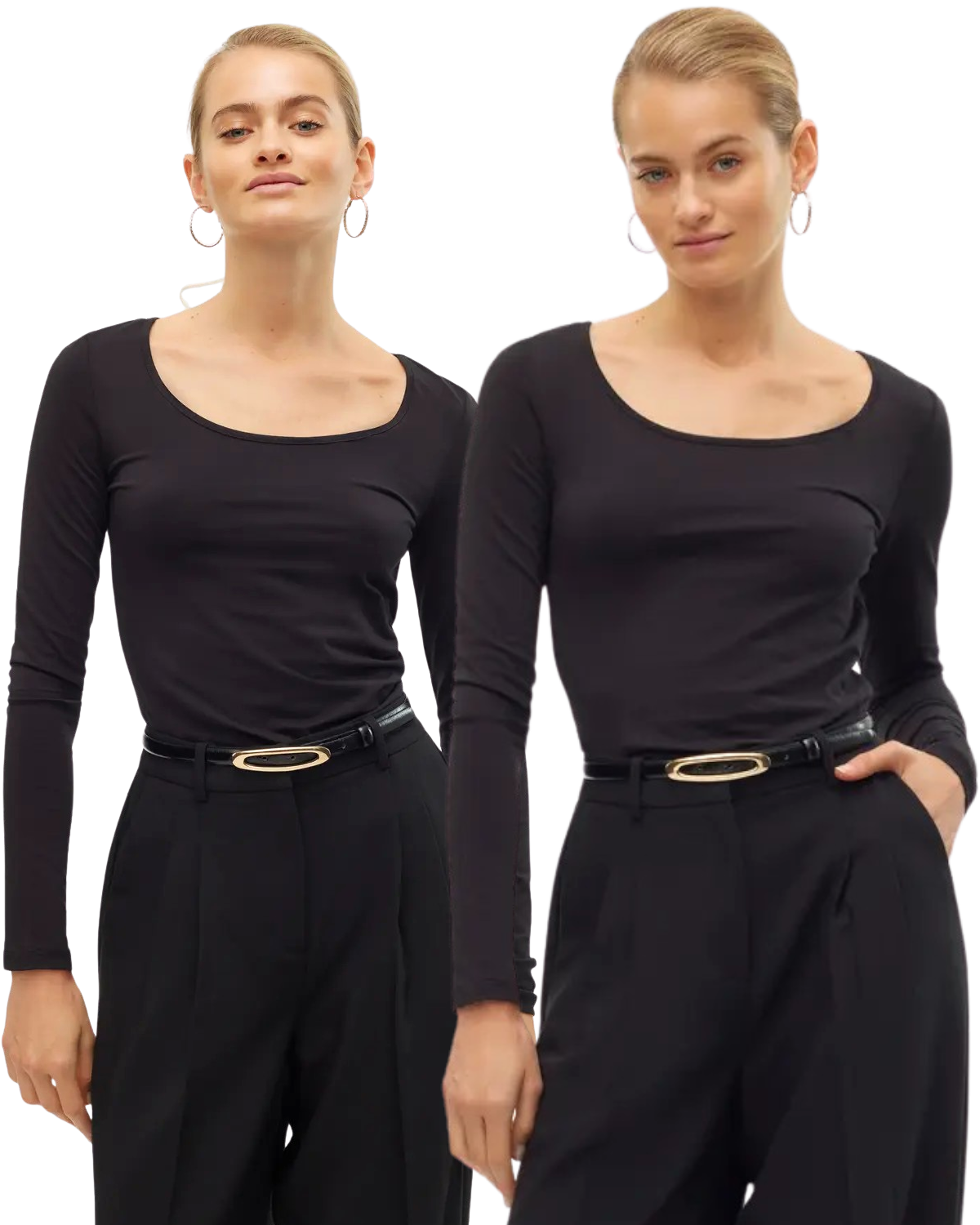 Vero Moda Basic Langarmshirt Doppelpack