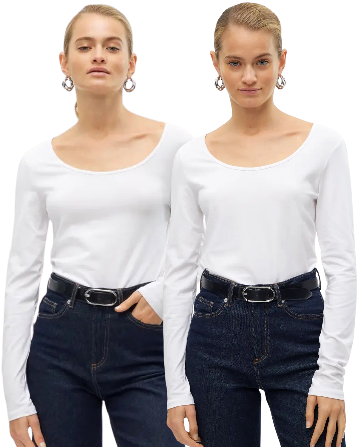Vero Moda Basic Langarmshirt Doppelpack