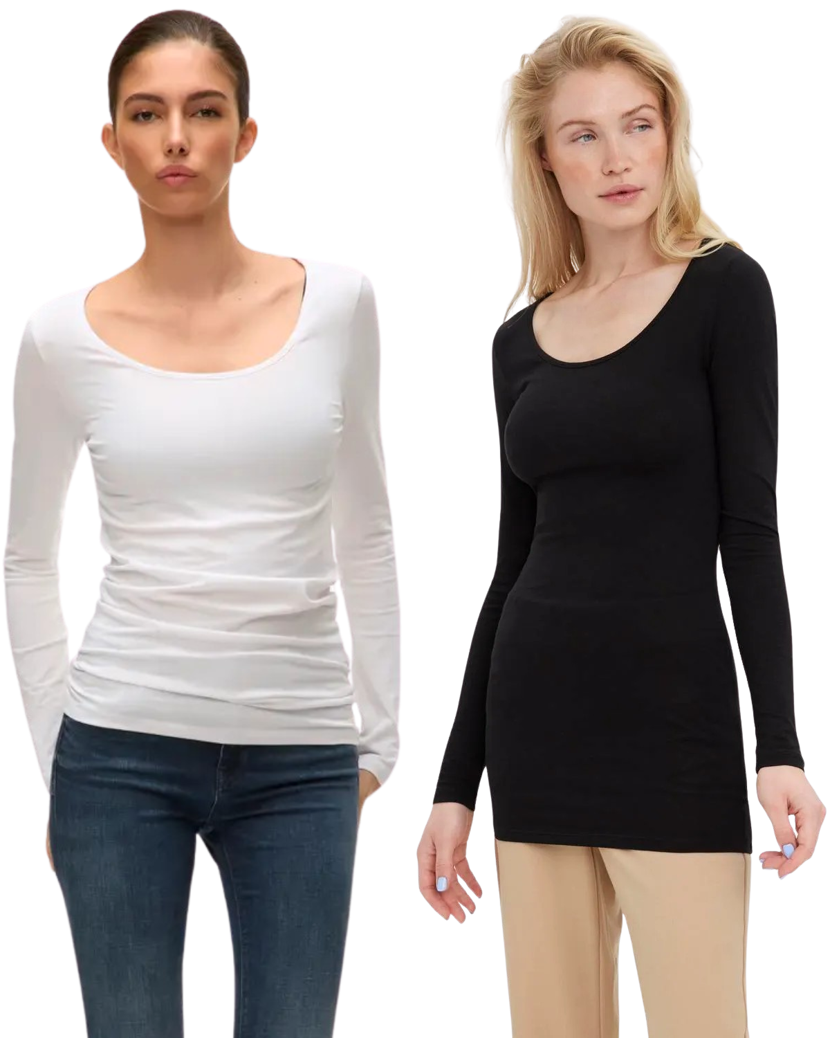 Vero Moda Basic Langarmshirt Doppelpack