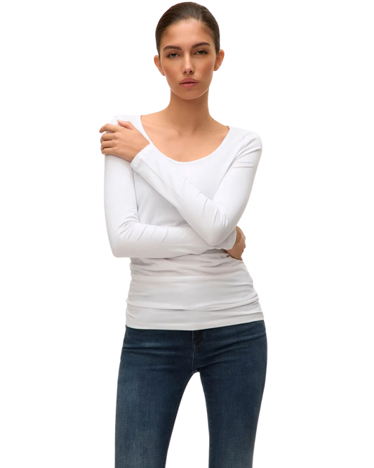 Vero Moda Langarmshirt mit U-Neck Ausschnitt